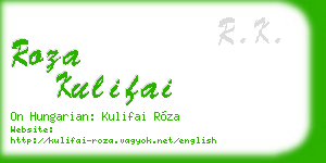 roza kulifai business card